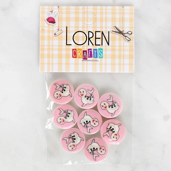 Loren Crafts 8'li Fok Düğme - 1037 ürün görseli