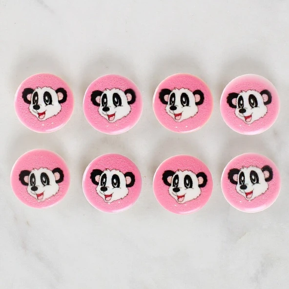 Loren Crafts 8'li Panda Düğme - 1051 - Resim 2