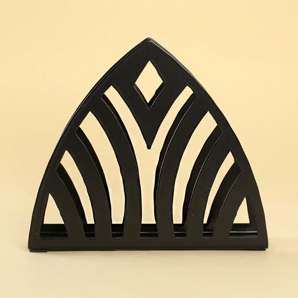 Loren Home Dom Siyah Metal Peçetelik - Resim 3