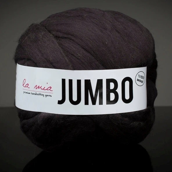 La Mia Jumbo Siyah Dev Yün El Örgü İpi - J8 ürün görseli