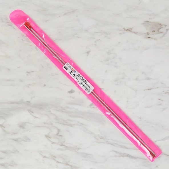 Loren Crafts 2,5 mm 35 cm Klasik Alüminyum Örgü Şi - Resim 2