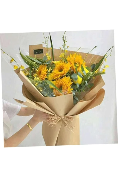 Enerji ambalaj Kraft Kağıt Rulo 50cm 50metre Ambalaj Ve Çeyiz Paketleme Kağıdı Çiçek Kağıdı - Resim 4