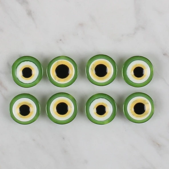 Loren Crafts yeşil 8 li nazar boncuğu düğme - 164 - Resim 2
