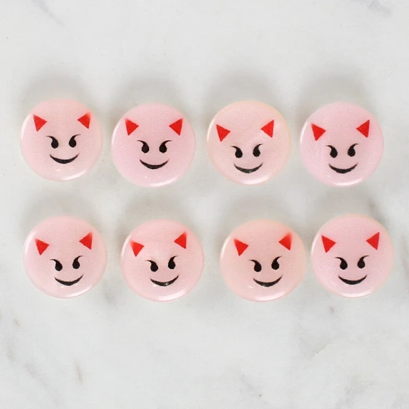 Loren Crafts 8'li Gülen Yüz Düğme - 1023 - Resim 2