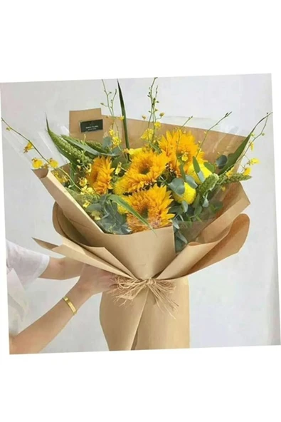 Enerji ambalaj Kraft Kağıt Rulo 50cm 100metre Ambalaj Ve Çeyiz Paketleme Kağıdı Çiçek Kağıdı - Resim 4