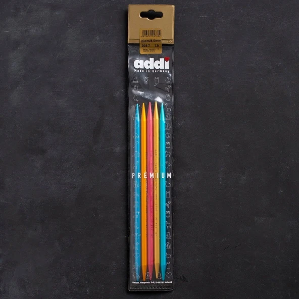 Addi Colibri 8mm 23cm Renkli Çorap Şişi - 204-7 ürün görseli