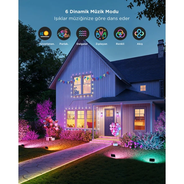 Govee Dış Mekan Projektör Aydınlatma2 - 4'lü Paket - Resim 3