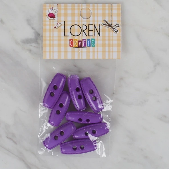 Loren Crafts mor 8 li çoban düğmesi - 90 ürün görseli