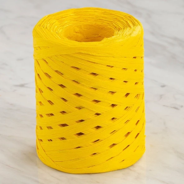 Loren Natural Raffia 90 gr Sarı Kağıt İp - 9 ürün görseli