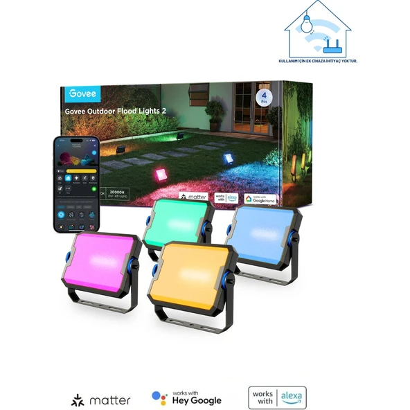 Govee Dış Mekan Projektör Aydınlatma2 - 4'lü Paket ürün görseli