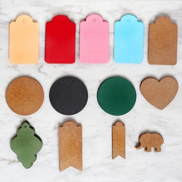 Loren 10'lu Pembe Etiket ve Klipsli Etiket İpi - Resim 4