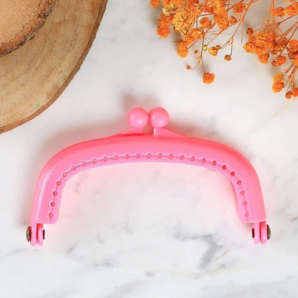 Loren Plastik Cüzdan Klipsi-Pembe - Resim 3