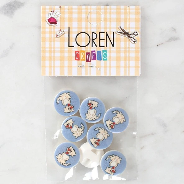 Loren Crafts 8'li Köpek Düğme - 1243 ürün görseli