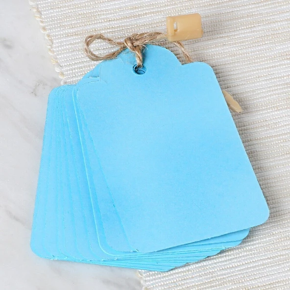 Loren 10'lu Mavi Etiket ve Klipsli Etiket İpi - Resim 2