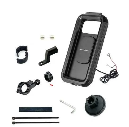 Knmaster TT-900WU titreşim önleyicili usb motosiklet telefon tutacağı - Resim 2