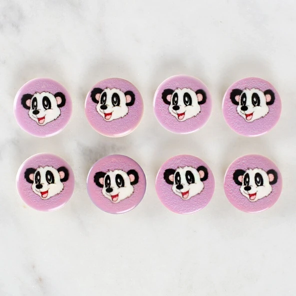Loren Crafts 8'li Panda Düğme - 1055 - Resim 2
