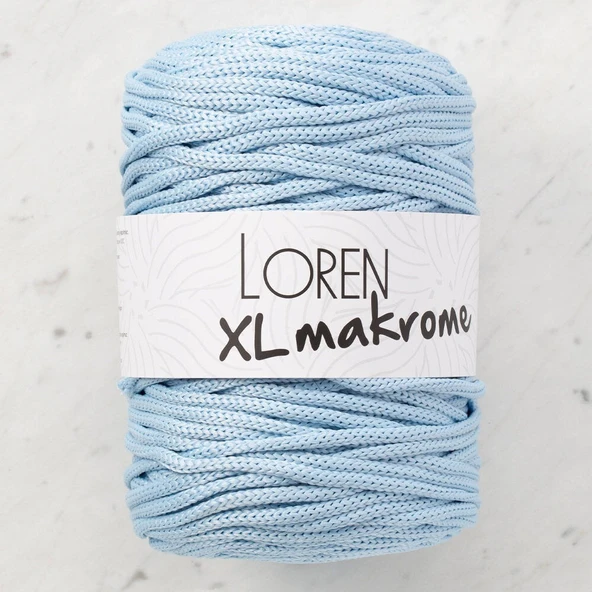 Loren XL Makrome Bebe Mavi El Örgü İpi - R051 - 33718 ürün görseli