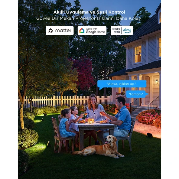 Govee Dış Mekan Projektör Aydınlatma2 - 4'lü Paket - Resim 5