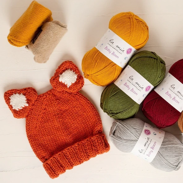 La Mia Baby Boom Kiremit Rengi El Örgü İpi - 1210 - 34130 - Resim 3