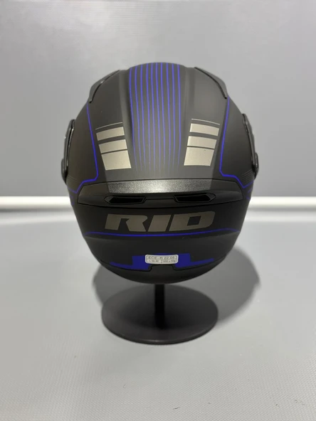 Jk-902 Güneş Vizörlü Çene Açılır Kask H8 BLUE - 5