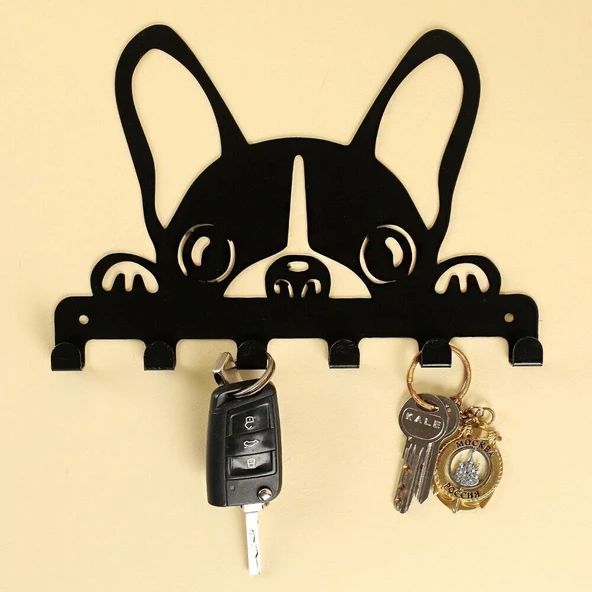 Loren Home Siyah Metal Köpek Anahtarlık ürün görseli