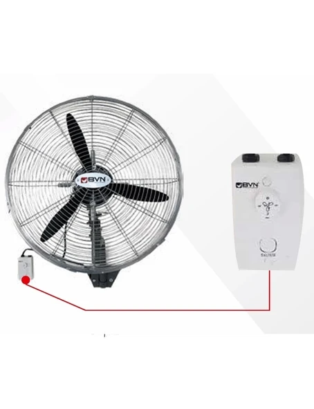 Bahçıvan BSV-D 600 60cm Siyah 3 Kanatlı Sanayi Tipi Duvar Vantilatörü - Resim 2