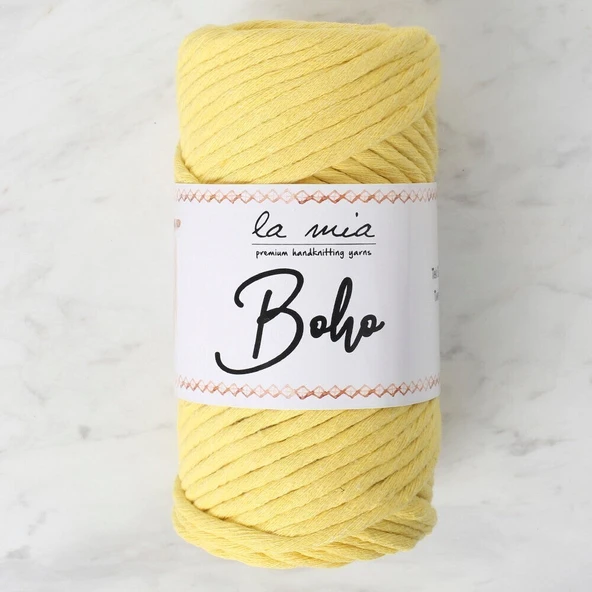 La mia Boho Limon Sarı Büküm Makrome İpi - L186 - 34206 ürün görseli
