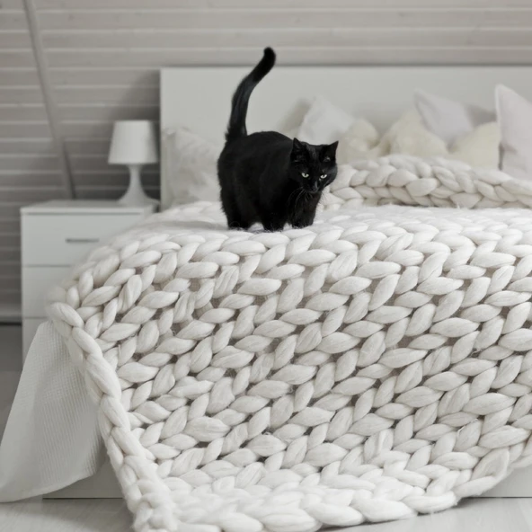 La Mia Jumbo Gri Dev Yün El Örgü İpi - J4 - Resim 3