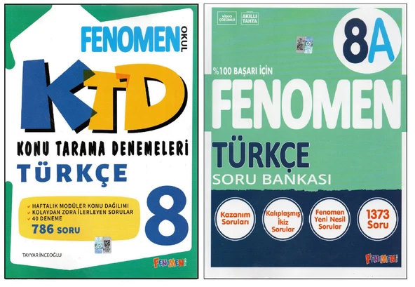 Fenomen Yayıncılık FENOMEN 8. SINIF TÜRKÇE KTD+8A TÜRKÇE (2 KİTAP) 202500472 ürün görseli