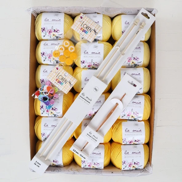 La Mia Mercerized Cotton Kehribar Seti - 2