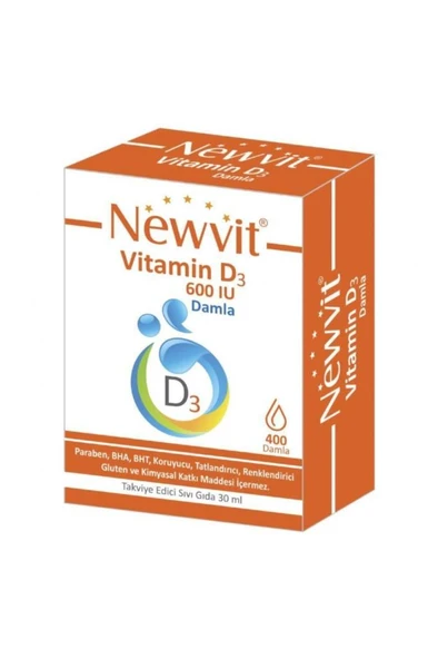 Newvit Vit D3 600 Iu Damla 30 Ml 8682125462134 ürün görseli