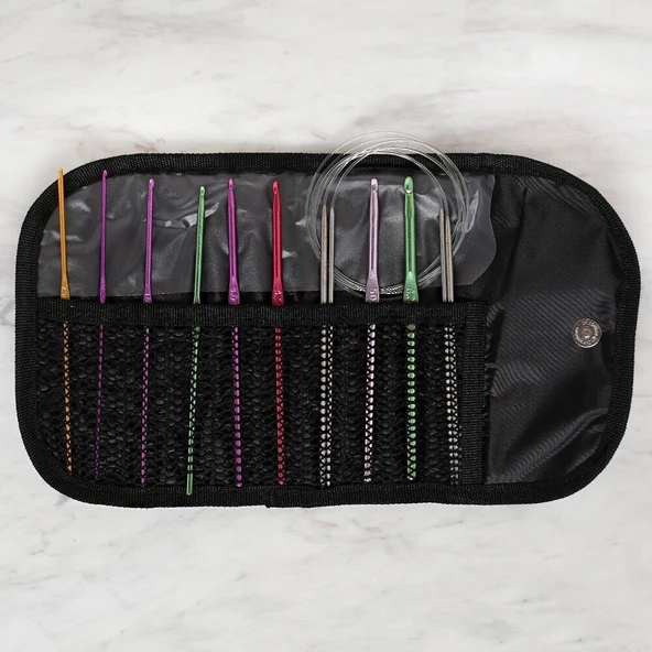 Loren Çantalı Tığ ve Örgü Aksesuarları Seti - Resim 2