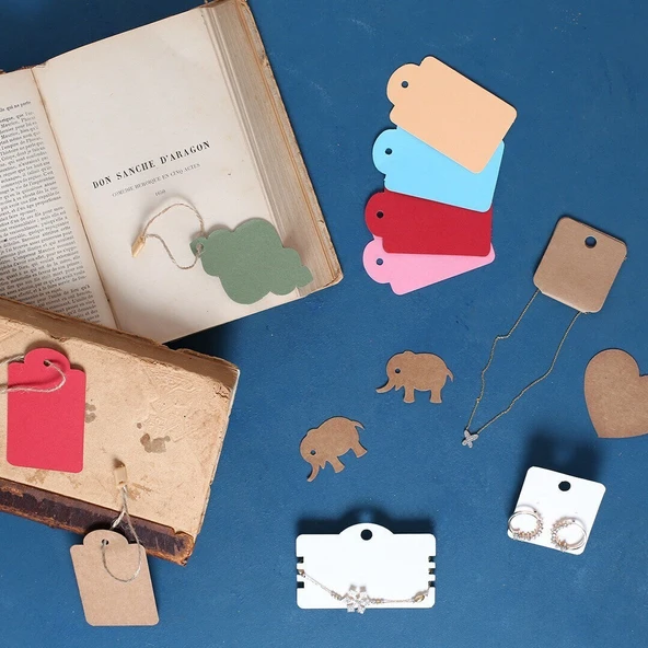 Loren 10'lu Yuvarlak Siyah Etiket ve Klipsli Etike - Resim 5