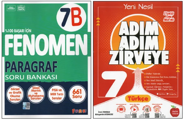 Fenomen Yayıncılık FENOMEN 7. SINIF 7B PARAGRAF+NEWTON ADIM ADIM Z. TÜRKÇE (2 KİTAP) 202500471 ürün görseli 1