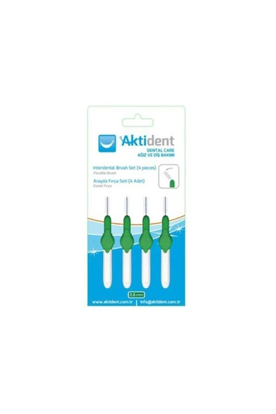 Aktident Arayüz 4'lü Fırça Seti 0,80mm Yeşil - 1