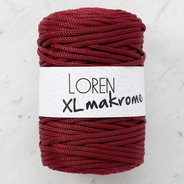 Loren XL Makrome Bordo El Örgü İpi - R049 - 33715 ürün görseli