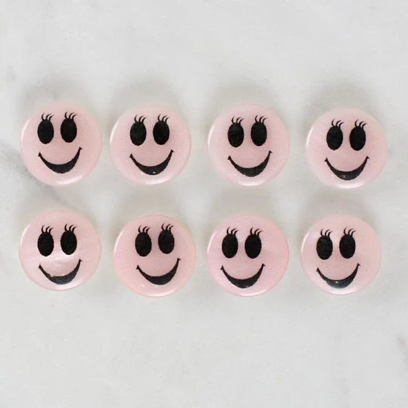 Loren Crafts 8'li Gülen Yüz Düğme - 1015 - Resim 2