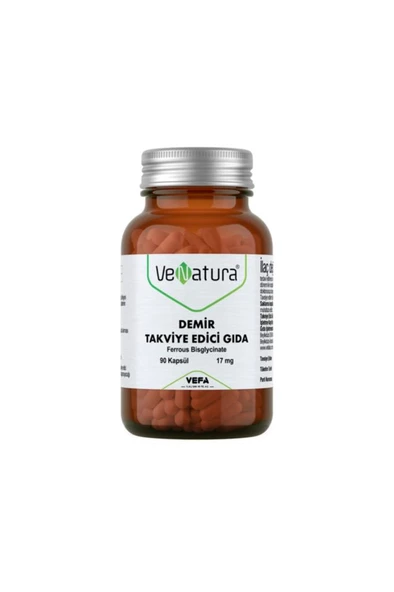 Venatura Demir Takviye Edici Gıda 17 mg 90 Kapsül ürün görseli