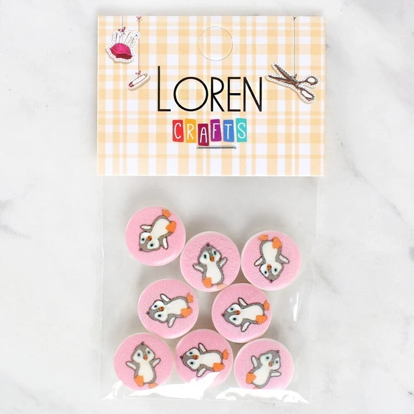Loren Crafts 8'li Penguen Düğme - 1038 ürün görseli