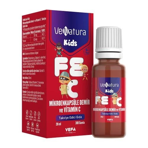 Venatura Kids Mikroenkapsüle Demir ve Vitamin C 20 ml ürün görseli