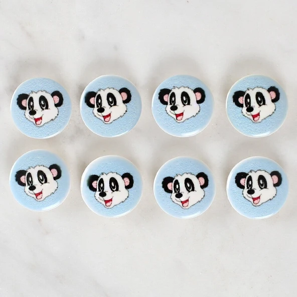 Loren Crafts 8'li Panda Düğme - 1059 - Resim 2