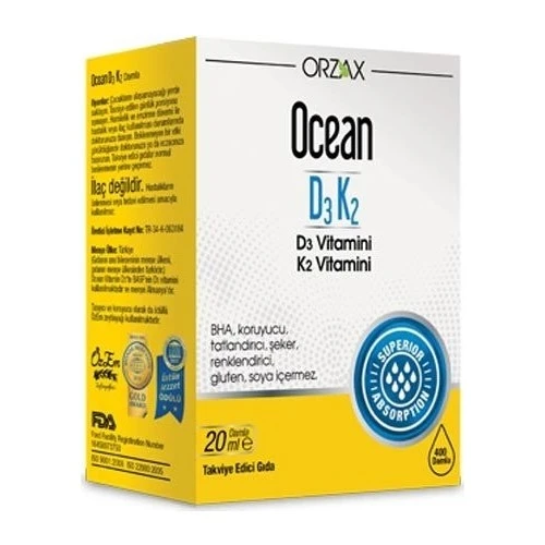 Ocean D3K2 Damla 20 ml ürün görseli
