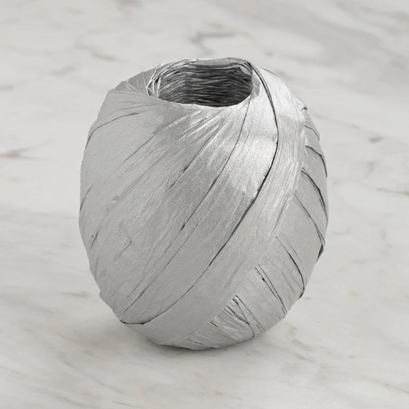 Loren Natural Raffia 30 gr Gümüş Kağıt İp ürün görseli