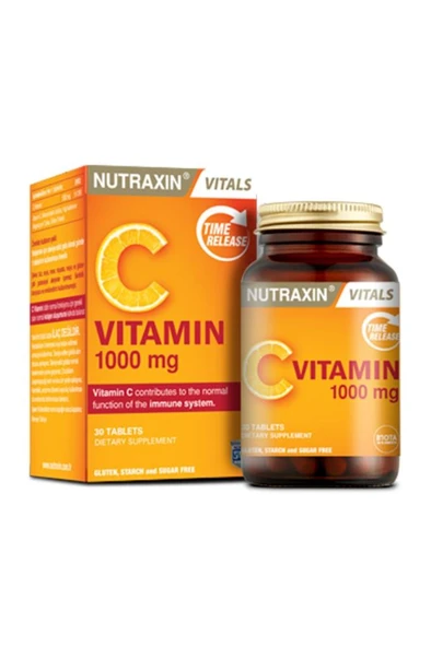 Nutraxin C Vitamin 1000 Mg - C Vitamini Deposu Zaman Salınımlı 30 Tablet ürün görseli