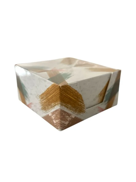 Beyaz Küp Bloknot 8x8 cm - Resim 2
