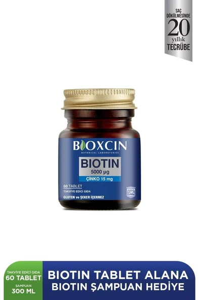 Bioxcin Biotin Tablet 5000 Mg Biotin Şampuan 300ml Hediye - Resim 3