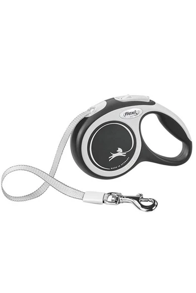 New Comfort Şerit Otomatik Köpek Gezdirme Tasması Medium Siyah 5 Mt