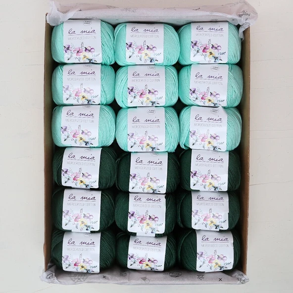 La Mia Mercerized Cotton Zümrüt Seti - Resim 3