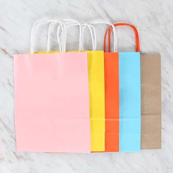 Loren 18x8x24 cm Turuncu Kraft Çanta - Resim 2