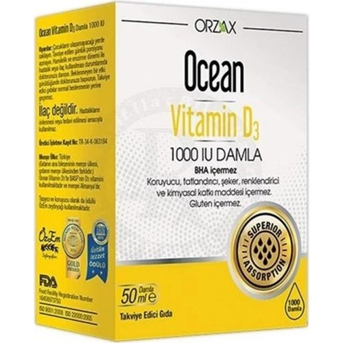 Ocean Vitamin D3 1000 IU Damla 50 ml